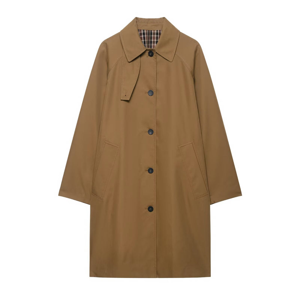 Women’s Mid-Length Casual All-Match Trench Coat