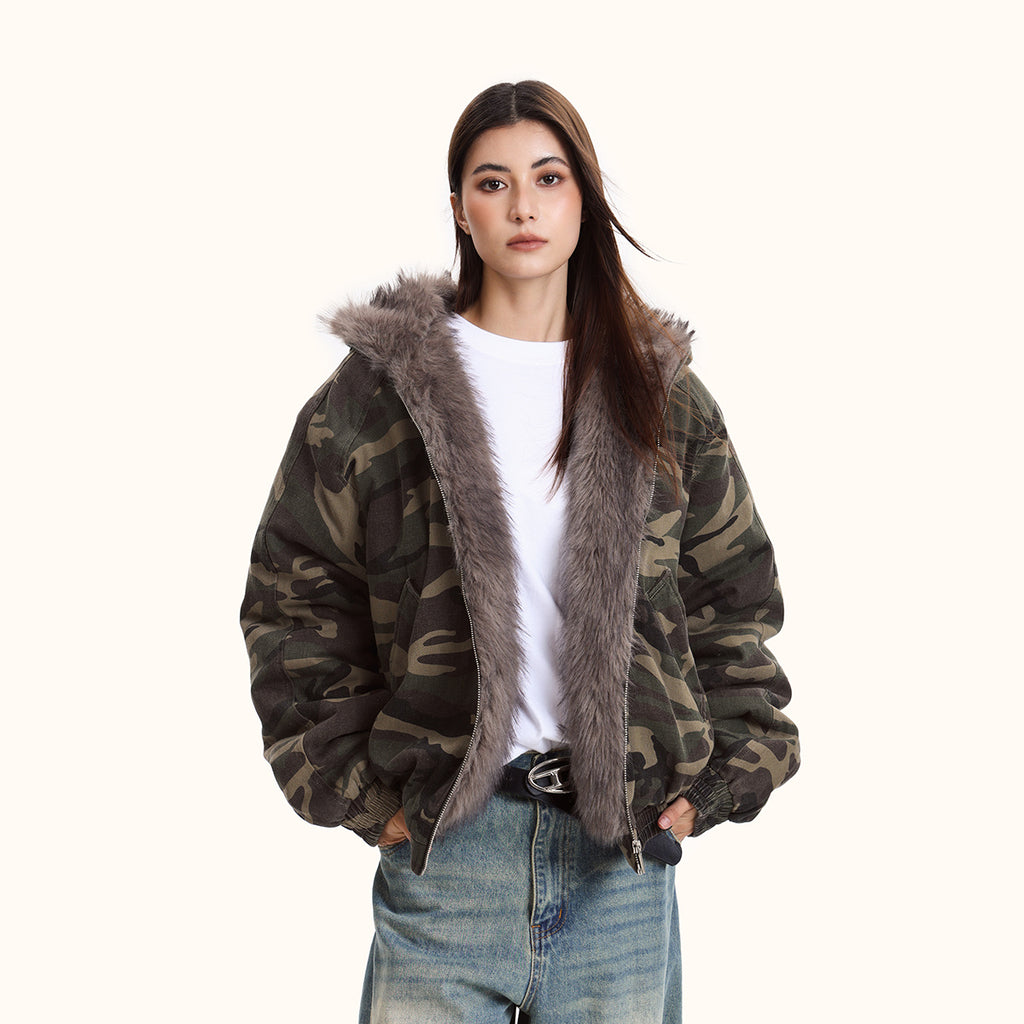 Hooded Camouflage Jacket