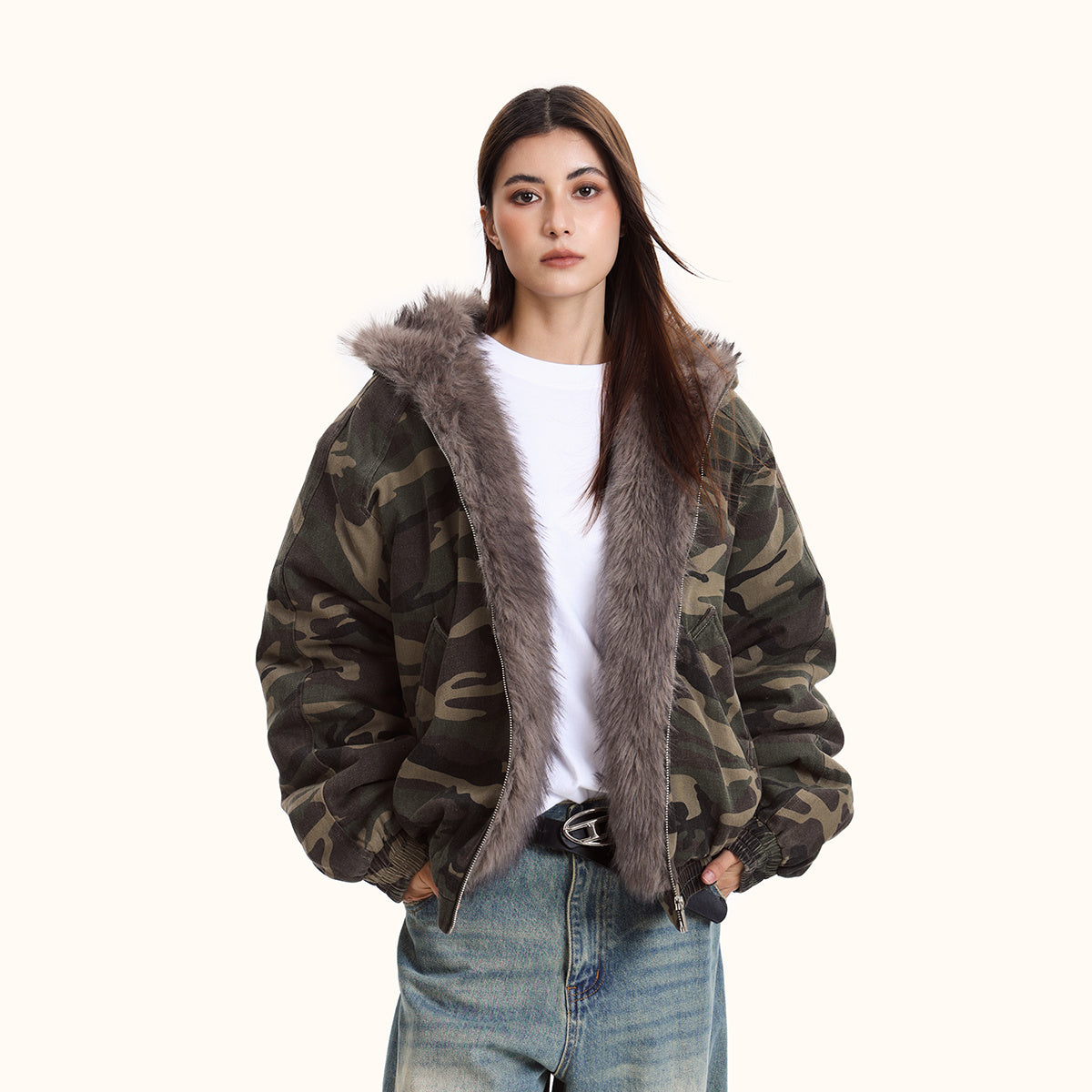 Hooded Camouflage Jacket