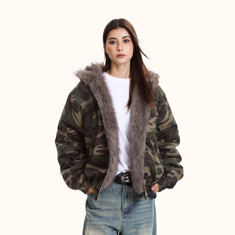 Hooded Camouflage Jacket