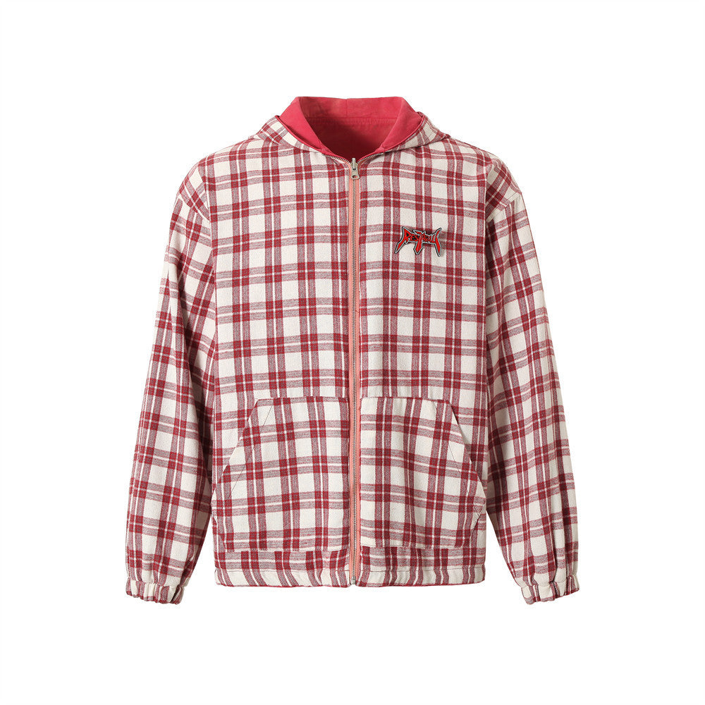 European Plaid Print Jacket