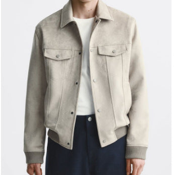 Urban Suede Velvet Commuter Coat