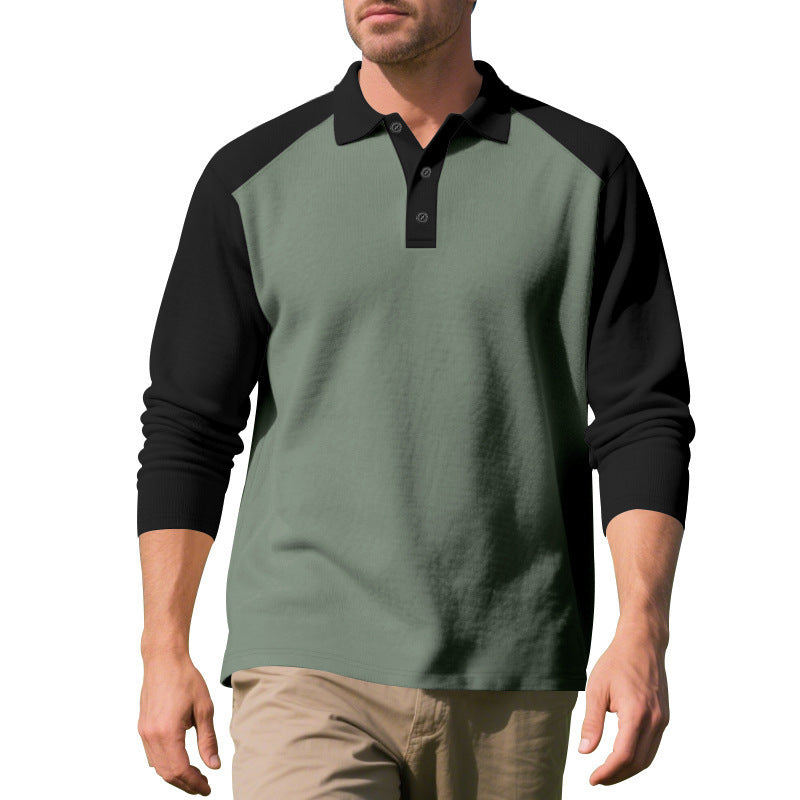 Lapel Long Sleeve Golf Shirt