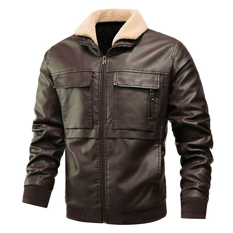 Men’s Zipper Stand Collar Coat
