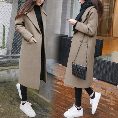 Korean thick woolen coat