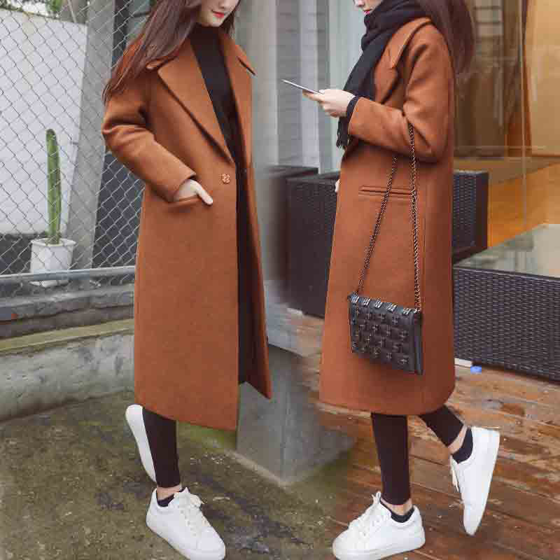 Korean thick woolen coat