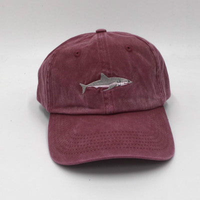 mbroidered Shark Baseball Cap
