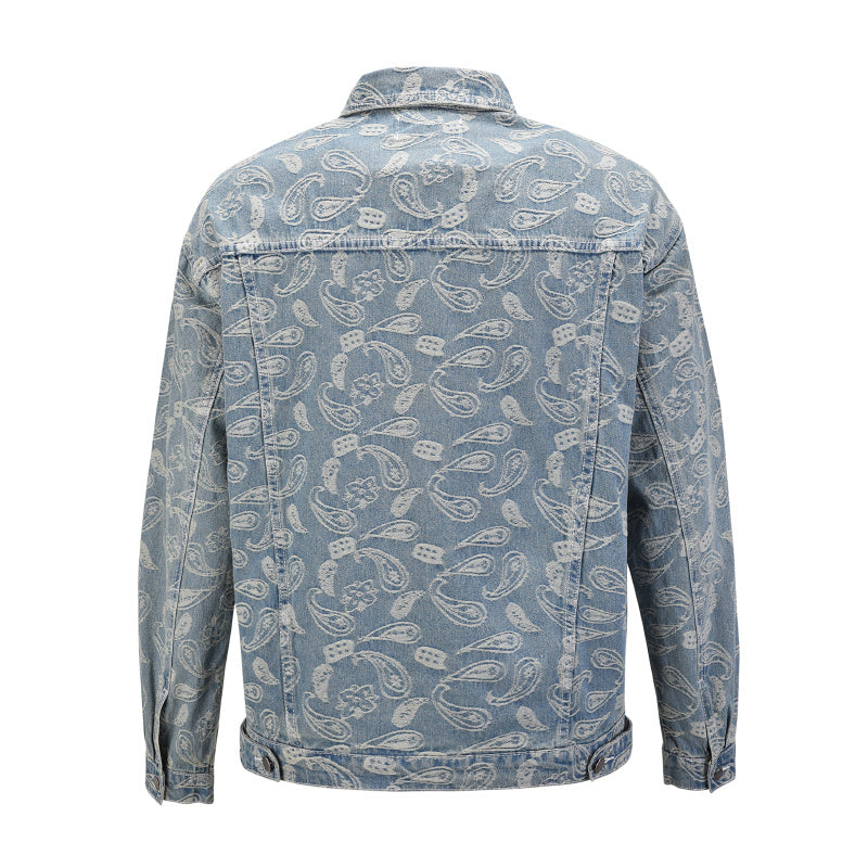Cashew Jacquard Denim Jacket