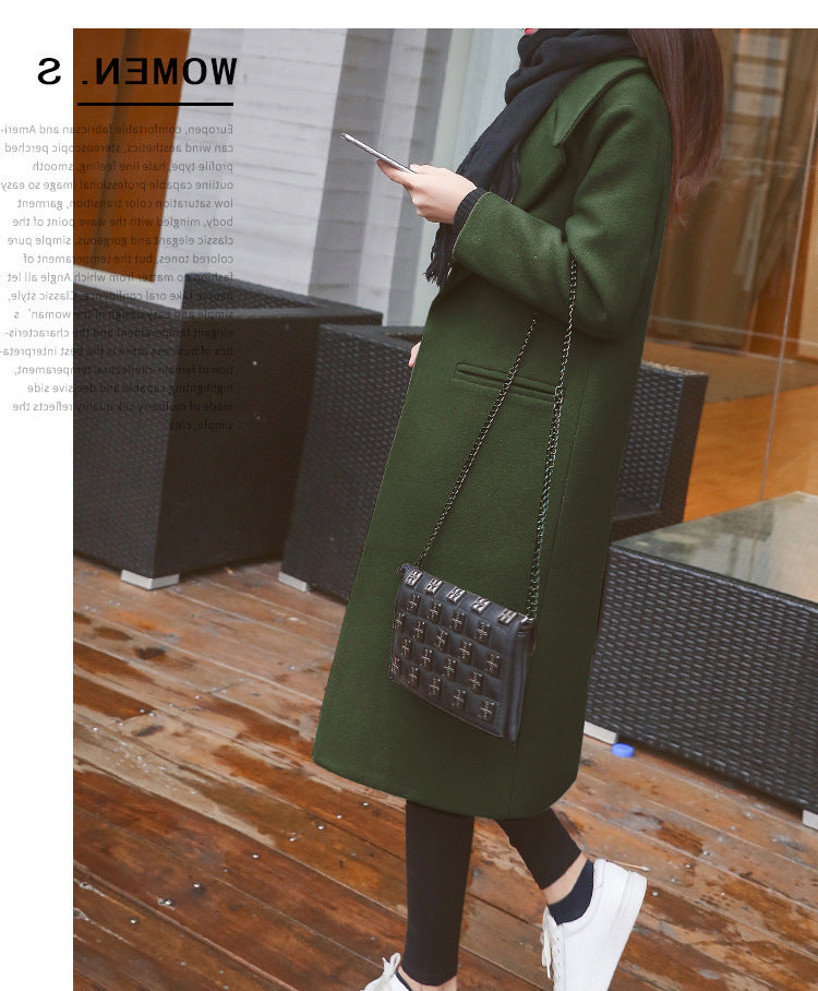 Korean thick woolen coat