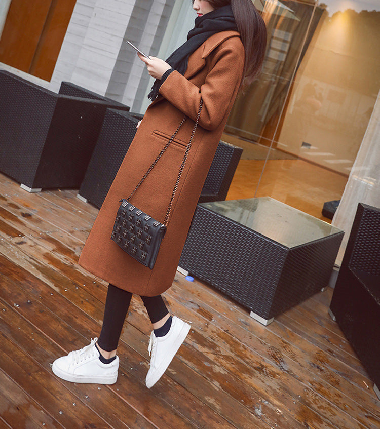 Korean thick woolen coat