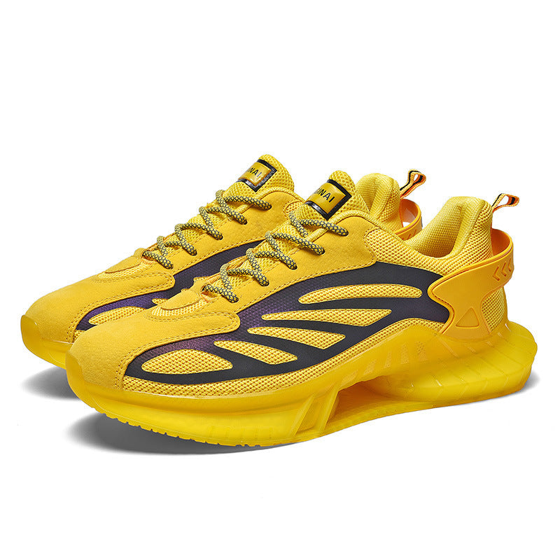 Men's Black Full-Palm Air Cushion Sneakers