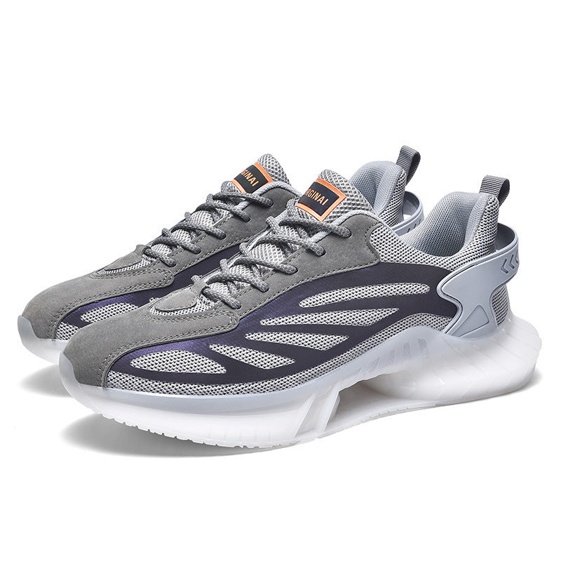 Men's Black Full-Palm Air Cushion Sneakers