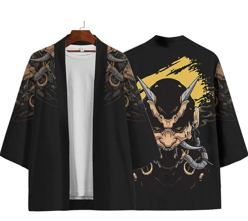 Kimono Jacket Men's National Tide Three-quarter Sleeve Cardigan Sun Protection Clothing