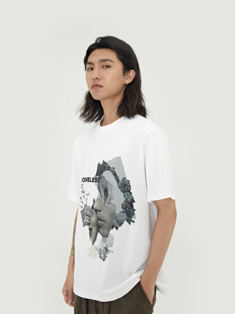 VintageBloom Portrait Print Loose Tee