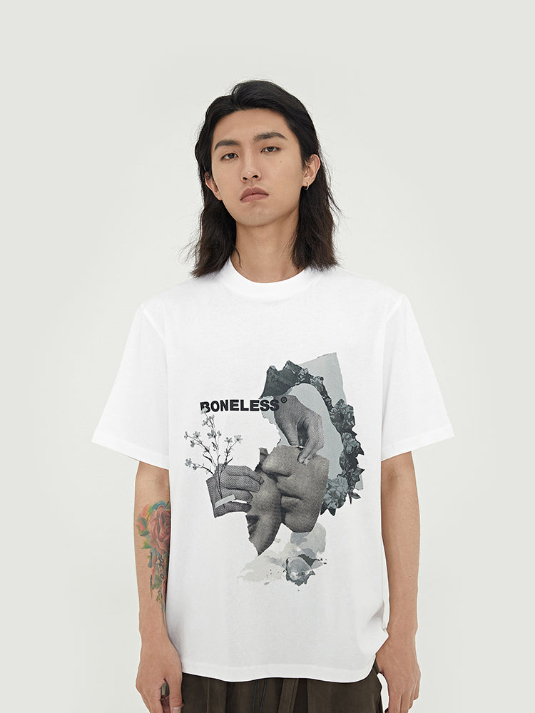 VintageBloom Portrait Print Loose Tee