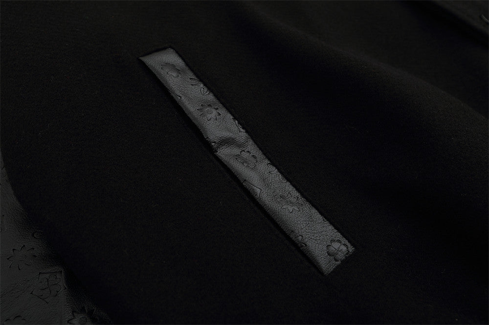 HaloGuard Embroidered Angel Varsity Bomber Jacket