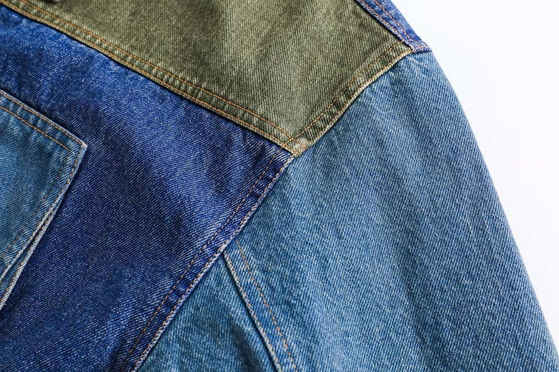 RustRebel Washed Distressed Patchwork Denim Jacket