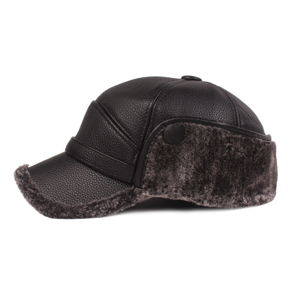 Leather cap men's