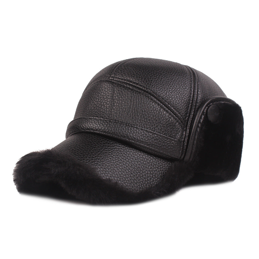 Leather cap men's