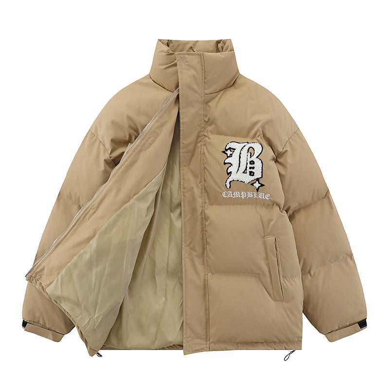 Simple Letter Embroidered Coat For Men