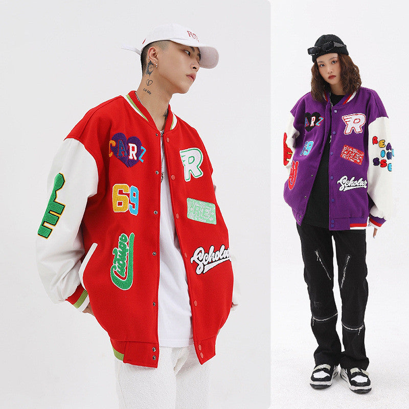 Classic Patchwork Baseball Jacket