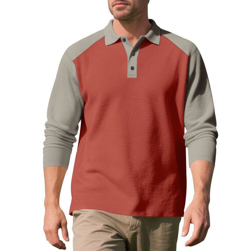 Lapel Long Sleeve Golf Shirt