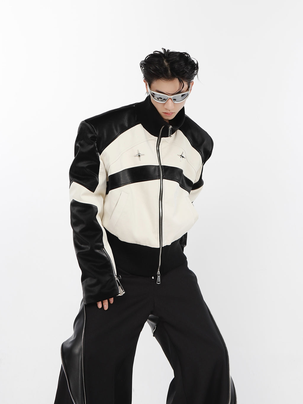 Men’s Thickened Leather Guard Jacket