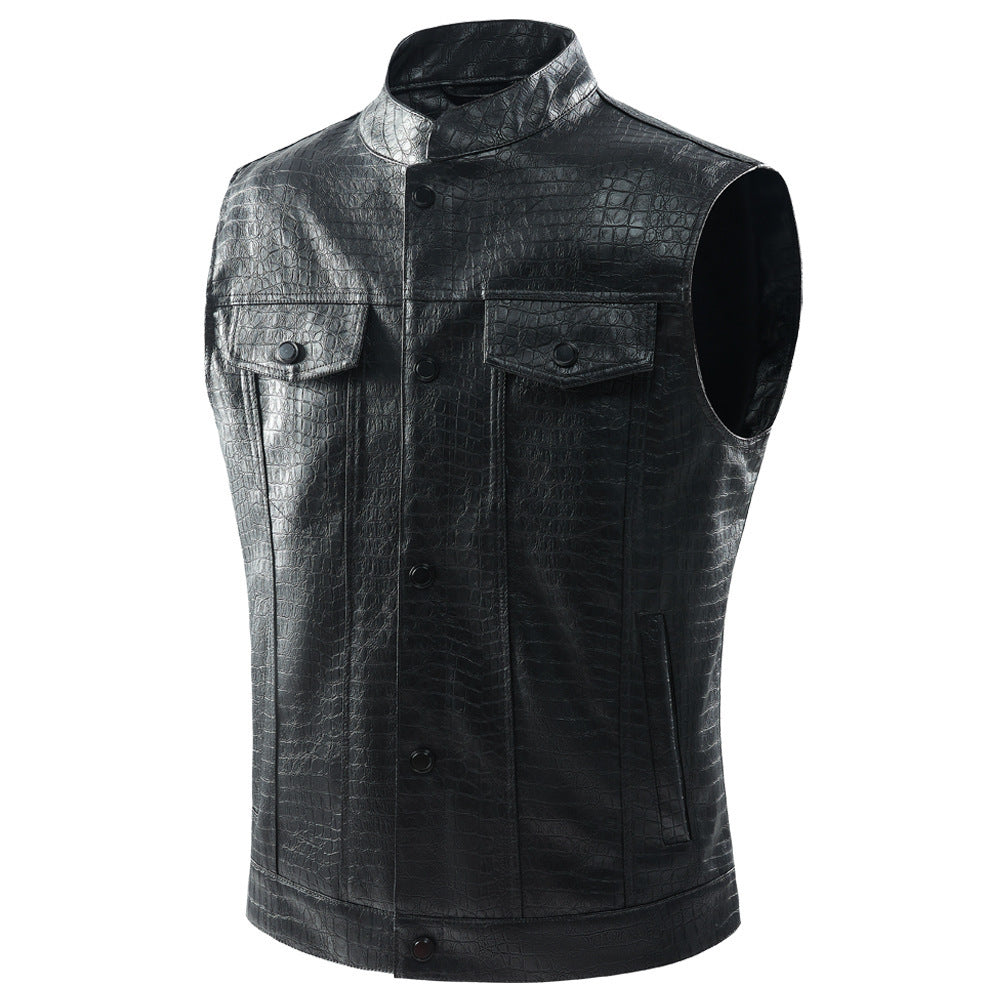 Men’s Multi-Pocket Tactical Stand-Collar Vest