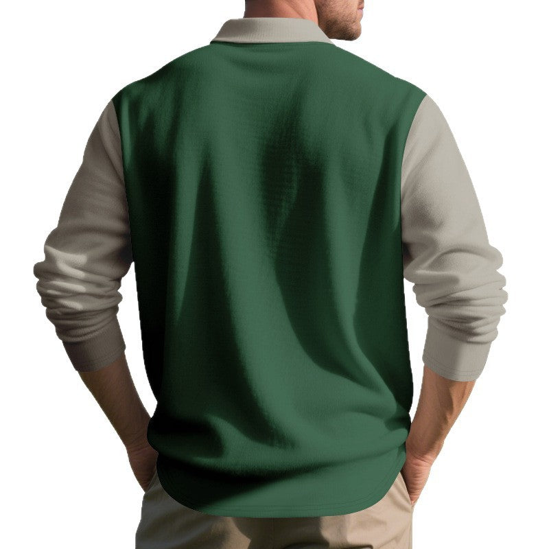 Lapel Long Sleeve Golf Shirt