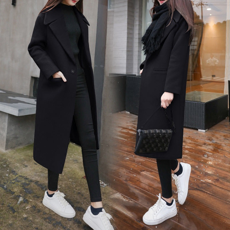 Korean thick woolen coat