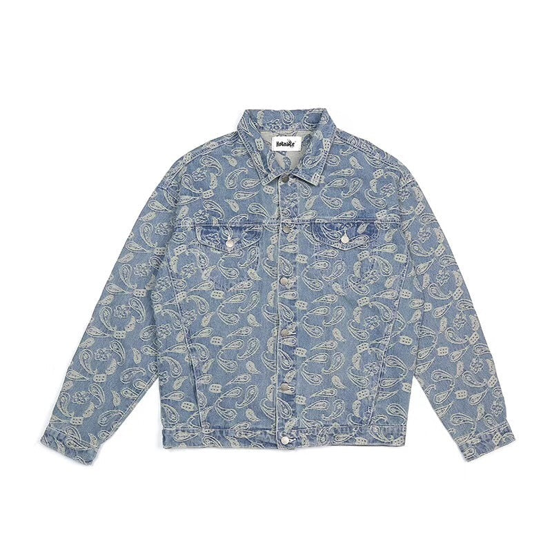 Cashew Jacquard Denim Jacket