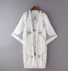 Floral Mesh Kimono