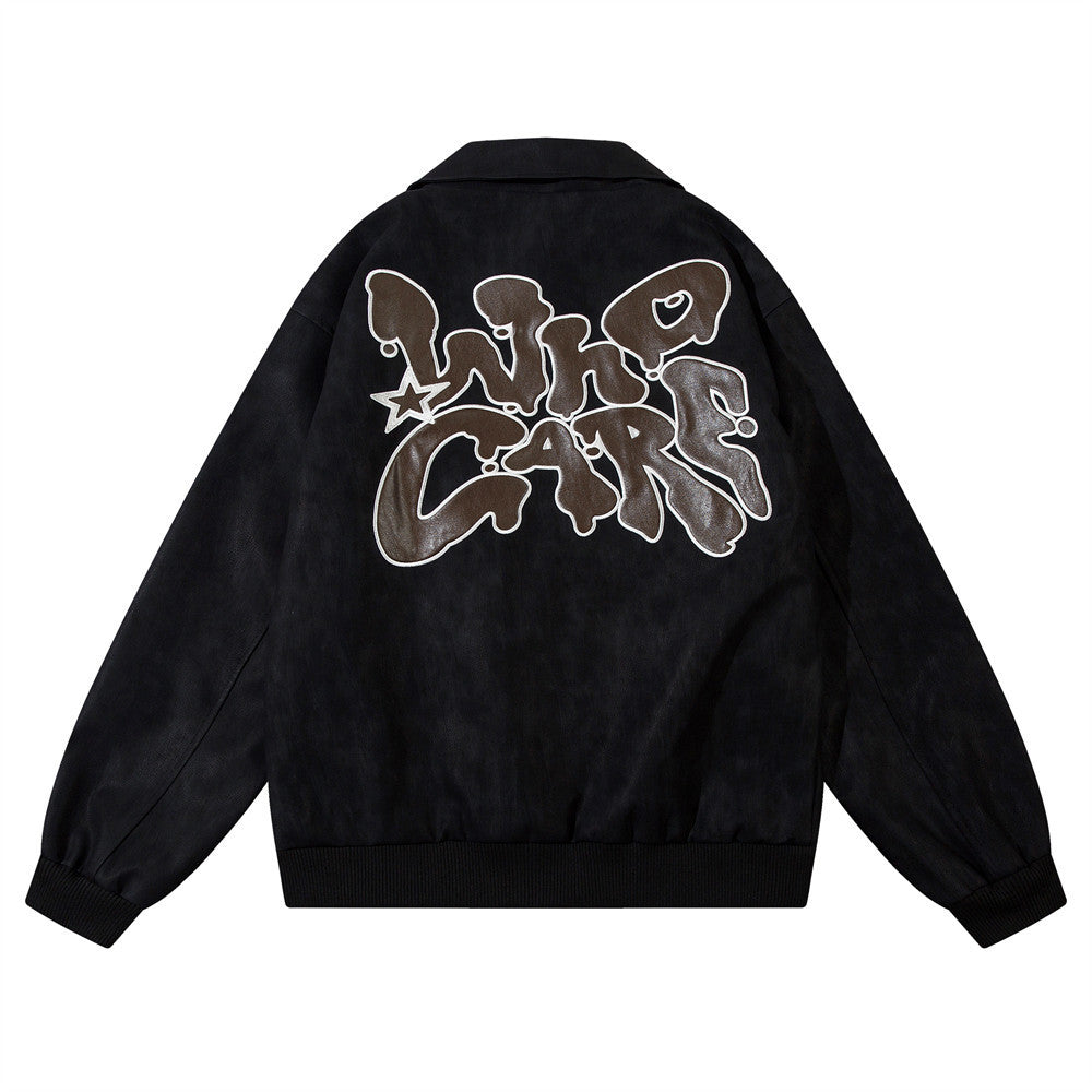 Men’s Leather Polo Collar Jacket