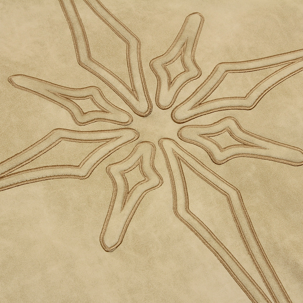 Men’s Embroidered Signature PU Leather Jacket