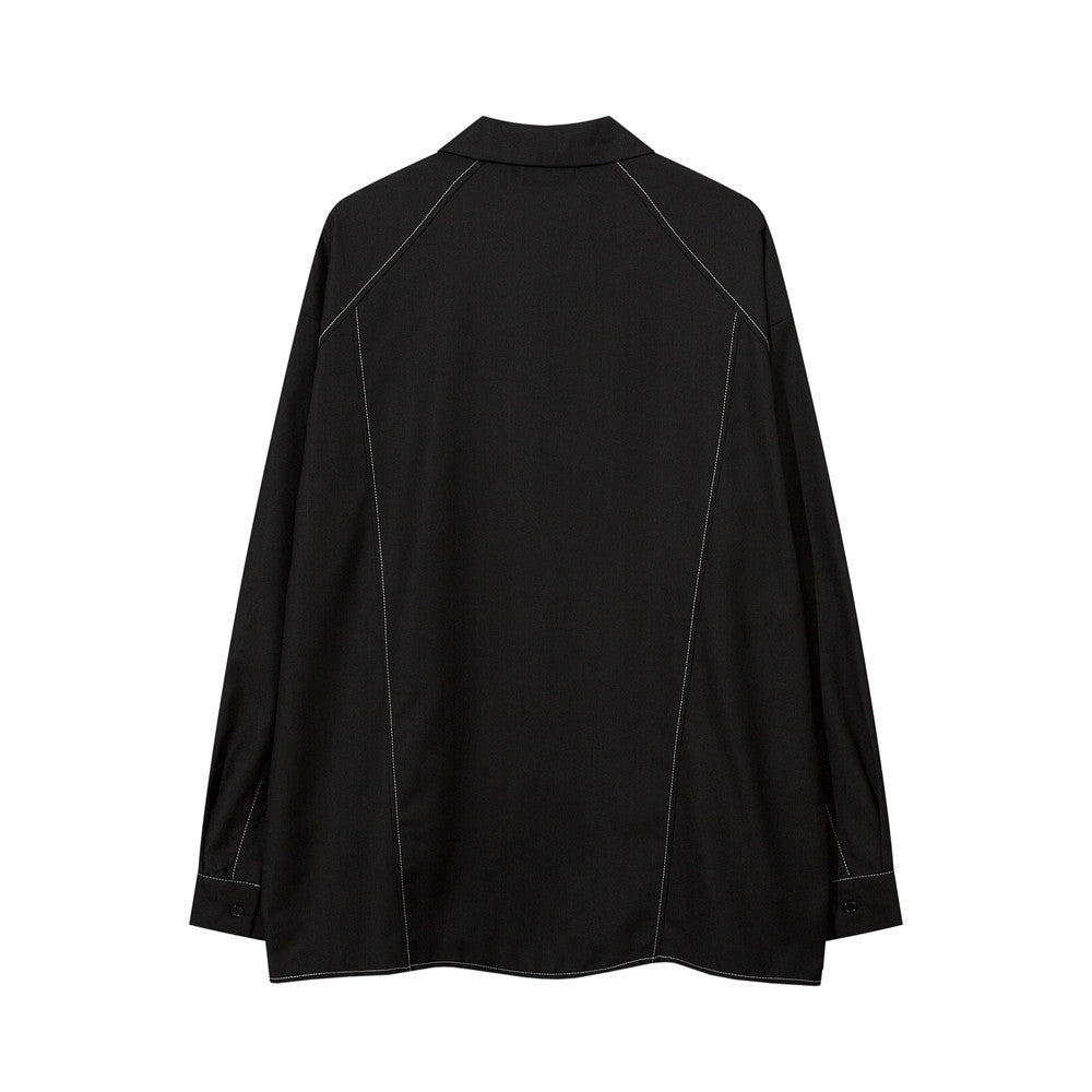 Empire Collar Luxe Shirt Coat