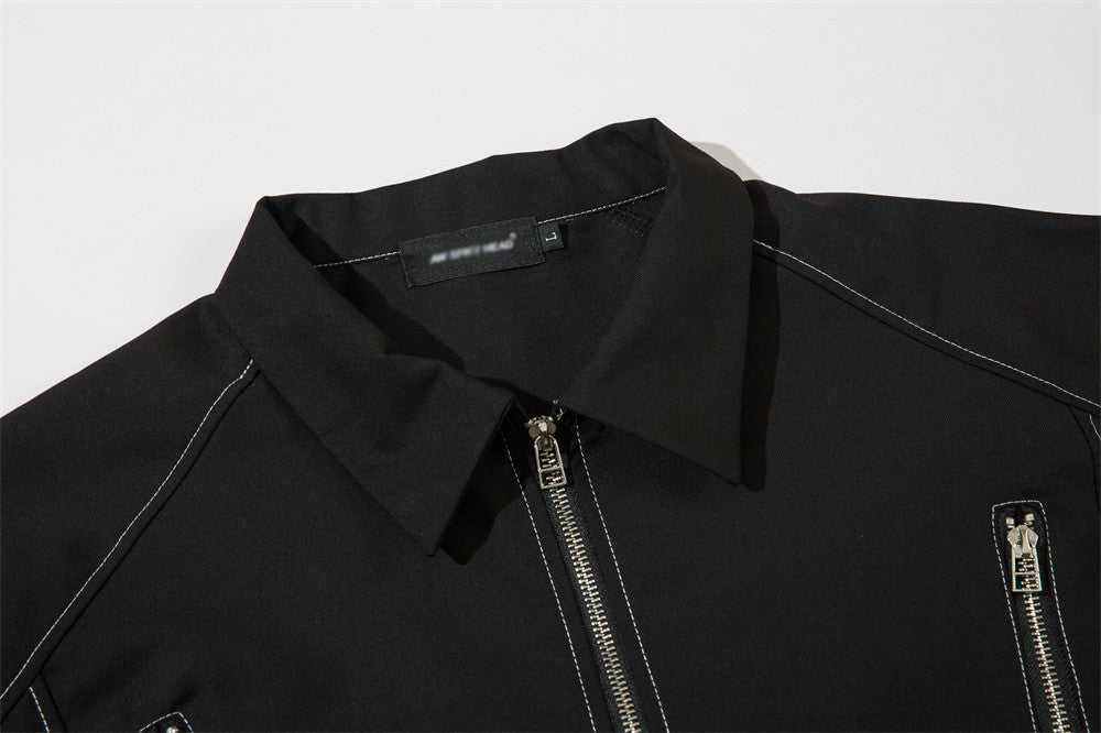 Empire Collar Luxe Shirt Coat