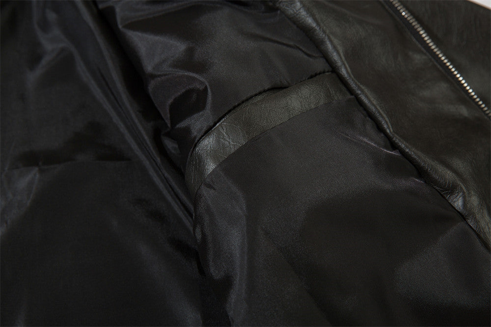 ValorMen Embroidered PU Leather Jacket