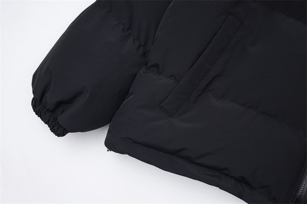 Men's Spider Web Paddle Printing Stand-up Collar Cotton-padded Clothes