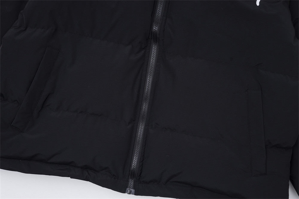 Men's Spider Web Paddle Printing Stand-up Collar Cotton-padded Clothes