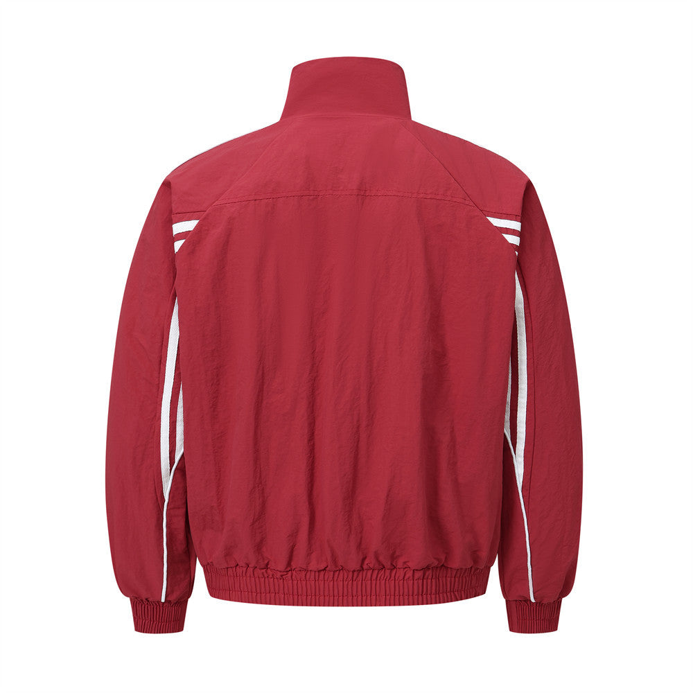 Loose Fit Stand Collar Jacket for Men