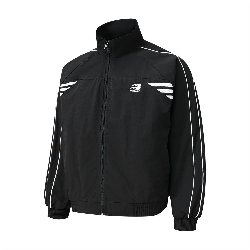 Loose Fit Stand Collar Jacket for Men