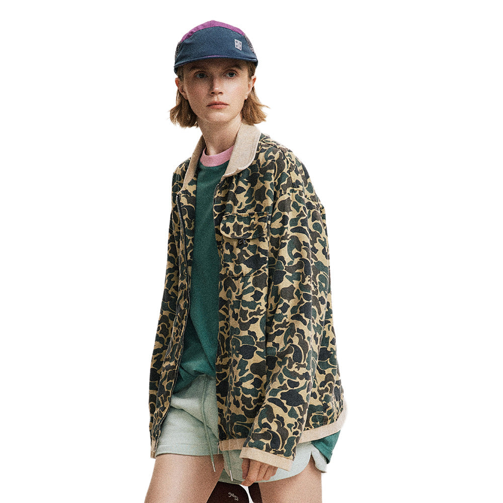 Contrast Stitch Outdoor Denim Jacket