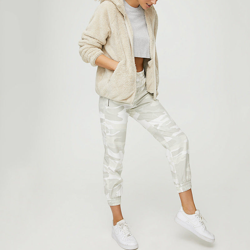 Luxe Fleece Zip Hooded Blazer for Women