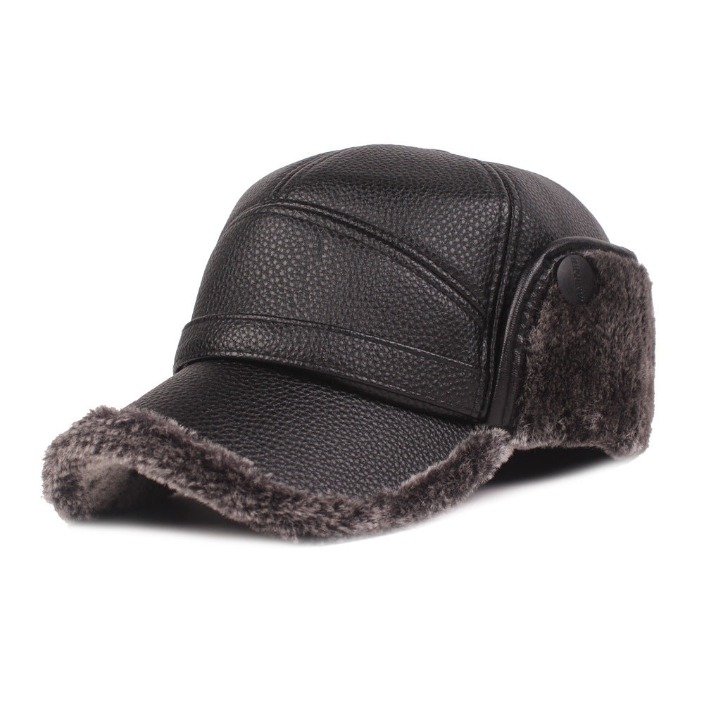 Leather cap men's