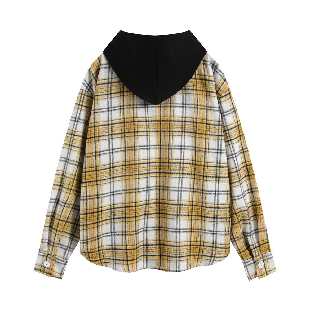 The GridForm Hooded Overshirt Plaid Colorblock Edition