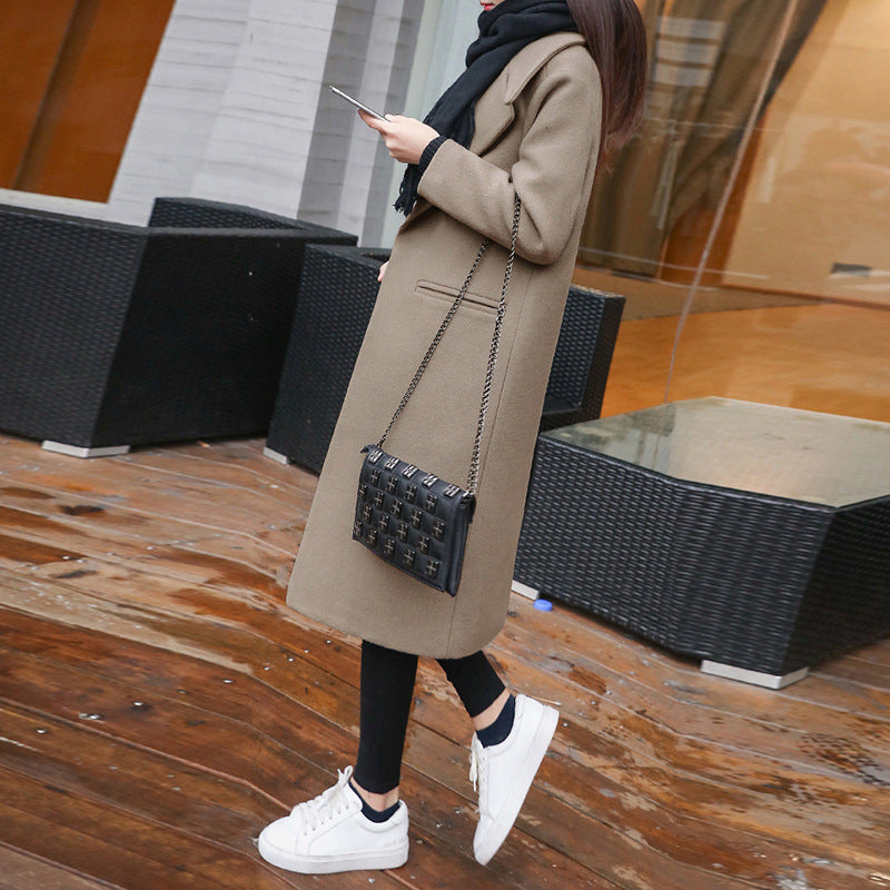 Korean thick woolen coat