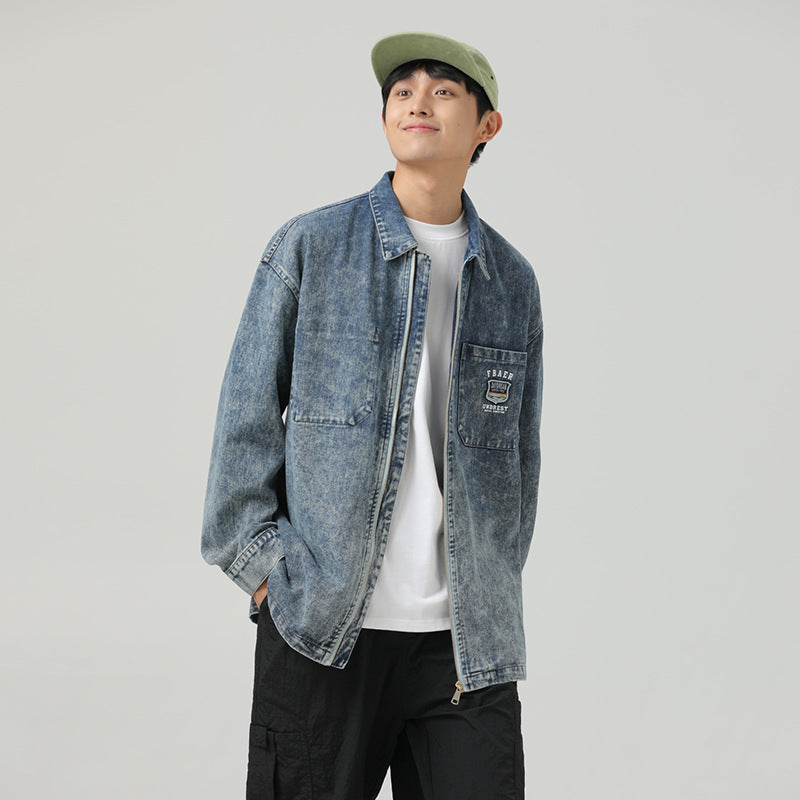 Zip-Up Couple Denim Jacket