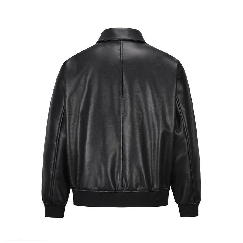 Retro PU High-Street Leather Jacket
