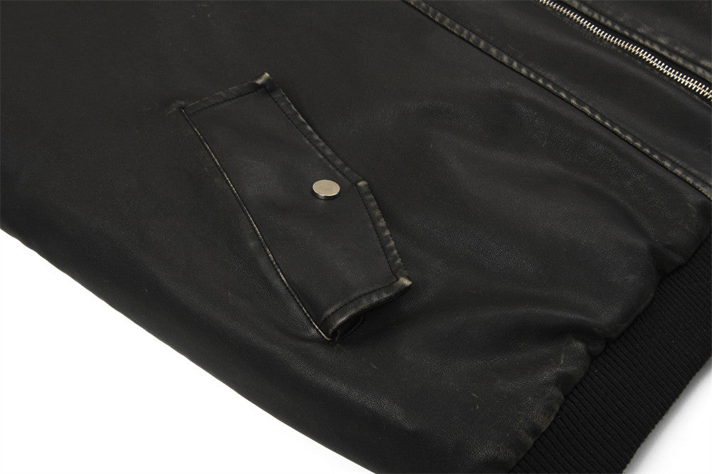 Men’s Distressed Leather Jacket