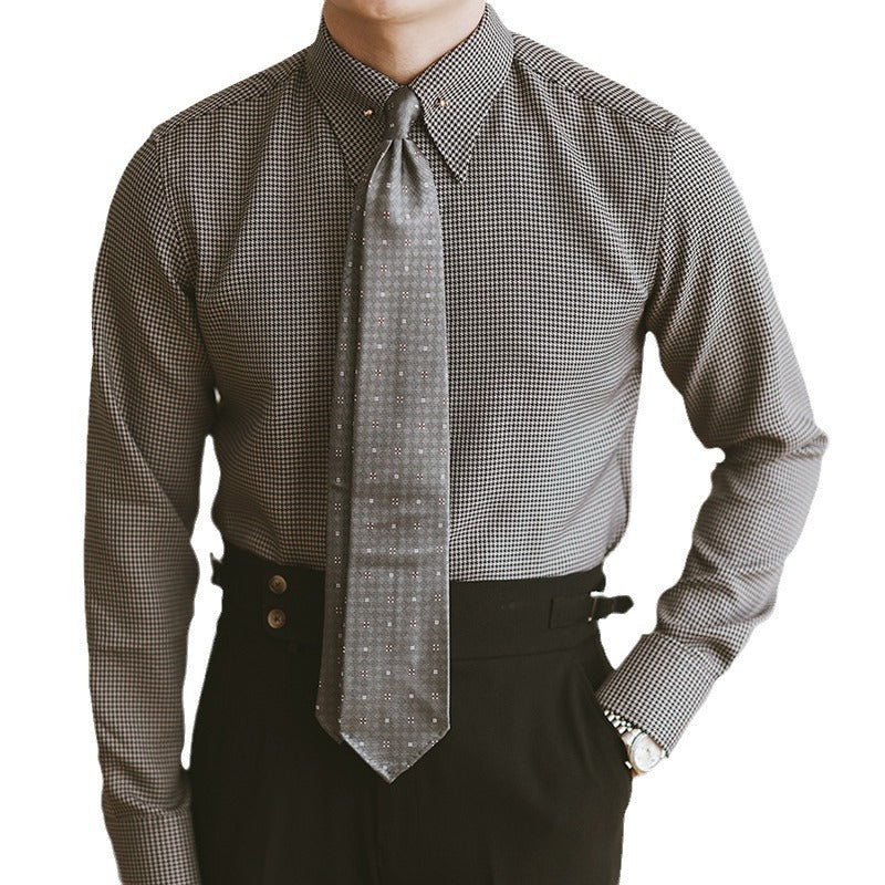 Men’s Empire Collar Non-Iron Formal Shirt